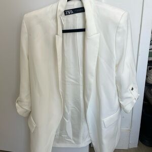 Zara White Blazer